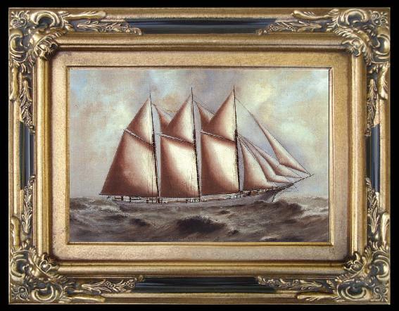 framed  unknow artist Marine painting, Ta015